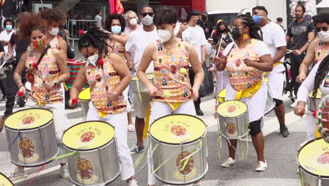 Bloco-Afro-E-Di-Santo-drummers-celebrate-Black-Awareness-Day-in-Brazil