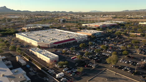 Tucson-Arizona-USA,-Costco-Wholesale-building-aerial-view