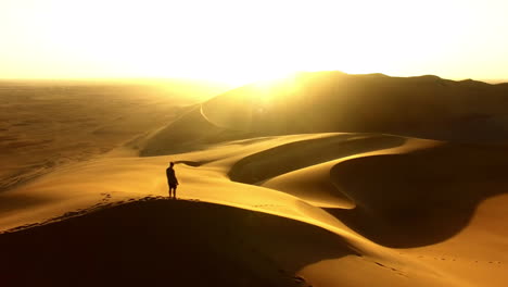 Walking-through-the-vast-Namibian-desert