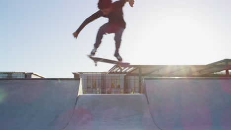 a-young-man-skateboarding-at-a-skatepark