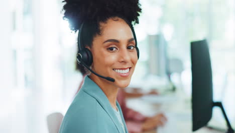 Black-woman,-call-center-and-contact-us-with-CRM