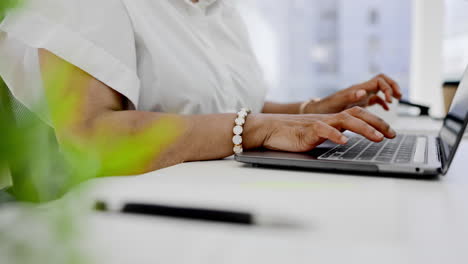 Hands,-woman-and-laptop-keyboard-for-business
