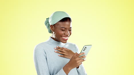 Laugh,-phone-and-reading-with-black-woman