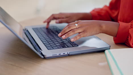 Laptop,-hands-typing-and-business-woman-review