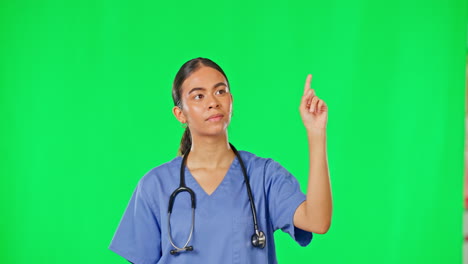Healthcare,-green-screen-and-woman-doctor-in-vr