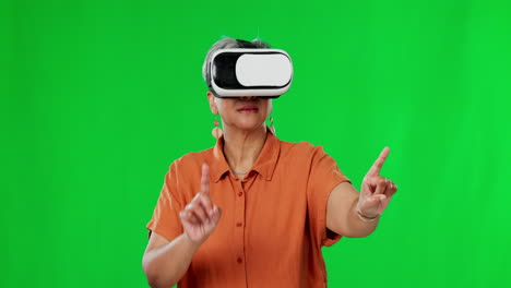 Virtual-reality,-green-screen
