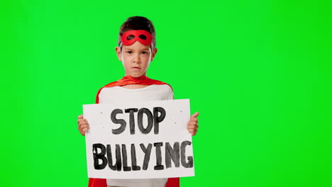 Boy-child,-protest-and-stop-bullying-by-green