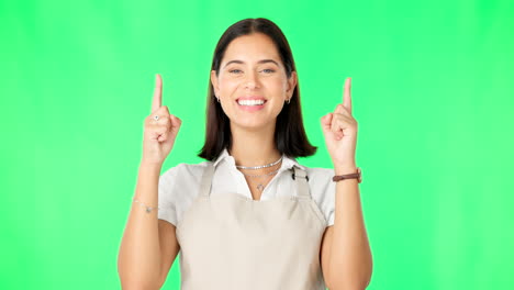 Woman,-smile-and-portrait-on-green-screen