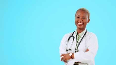 Proud-face-of-doctor-or-black-woman-isolated