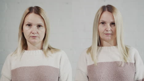 Portrait-of-a-middle-aged-woman-before-and-after-hair-extensions
