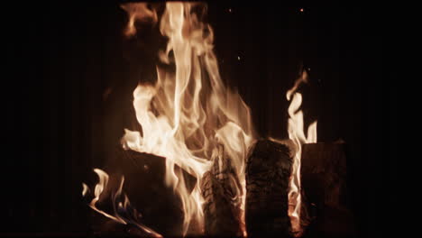 Oak-firewood-burns-in-a-fireplace.-Slow-motion-video