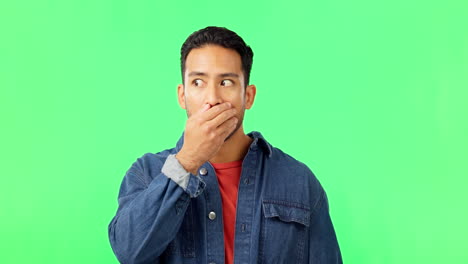 Shocked,-surprise-and-face-of-man-on-green-screen