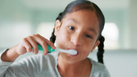 Face,-girl-and-brushing-teeth-with-wellness