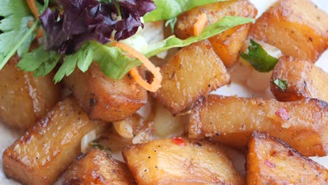 Boiled-young-potato-with-vegetables-on-plate