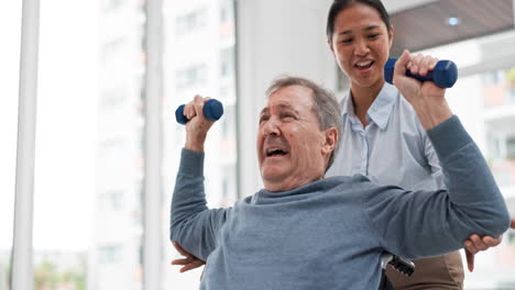 Physical-therapy,-senior-patient-with-dumbbells