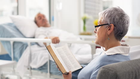 Healthcare,-an-old-woman-reading-the-bible-to
