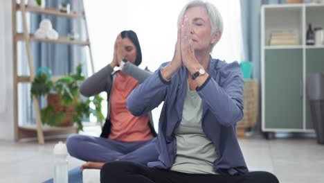 Senior-woman,-meditation-and-breathing-in-yoga