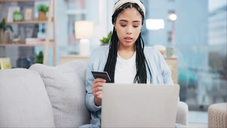 Woman,-laptop-and-online-shopping-with-credit