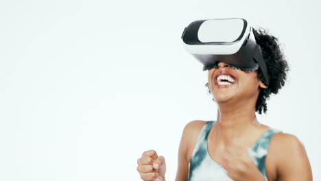 Frau,-Virtuelle-Realität-Und-Boxen