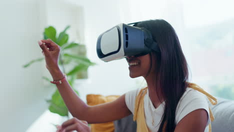 Virtual-Reality-Brille,-Frau