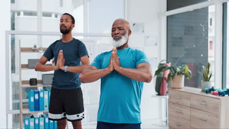 Black-people,-yoga-and-personal-trainer