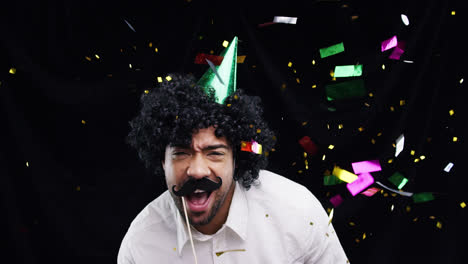 Funny-man-dancing-in-confetti-slow-motion-party-photo-booth