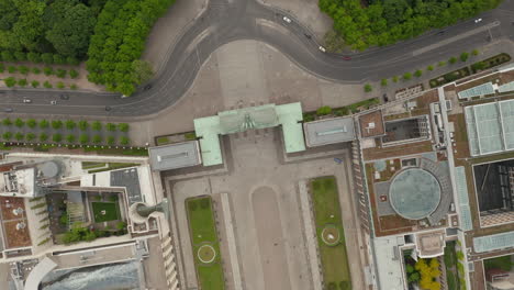 Overhead-Top-down-View-of-Empty-Brandenburg-Gate-in-Berlin-Central-with-No-People-during-Coronavirus-COVID-19-Pandemic-and-Stay-at-Home-regulation-in-May-2020