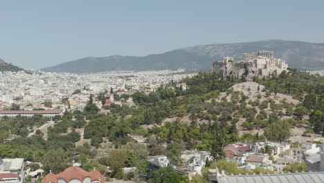 Aerial-View-of-National-Observatory-of-Athens-with-Acropolis-and-Mount-Lycabettus-in-the-background