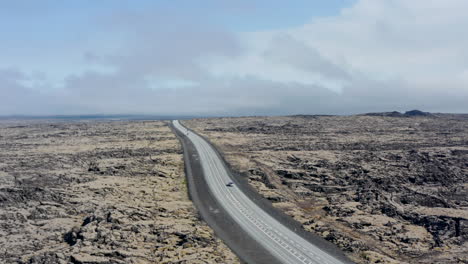 Aerial-view-of-Ring-Road-in-Iceland.-Street-Highway-Ring-road-No.1-in-Iceland,-with-scenic-surreal-landscape